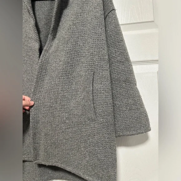 Madewell Gray Merino Wool Long Sleeve Open Sweater Jacket Women's Size XS